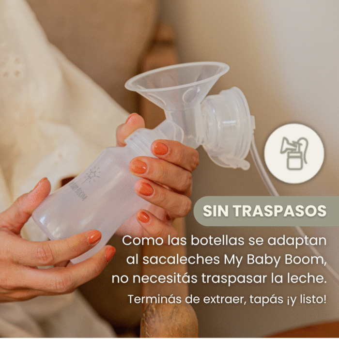 Sacaleches eléctrico doble y botellas para leche materna