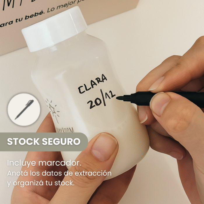 Sacaleches eléctrico doble y botellas para leche materna
